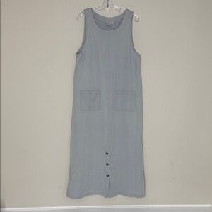 Match Light Gray Sleeveless Midi Dress